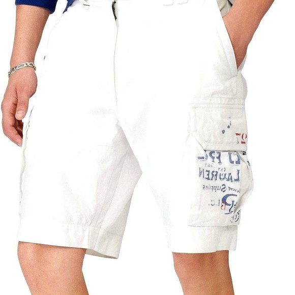 Polo Ralph Lauren Other - Men's Polo Ralph Lauren Relaxed Fit Gellar Cargo Shorts size 32 White